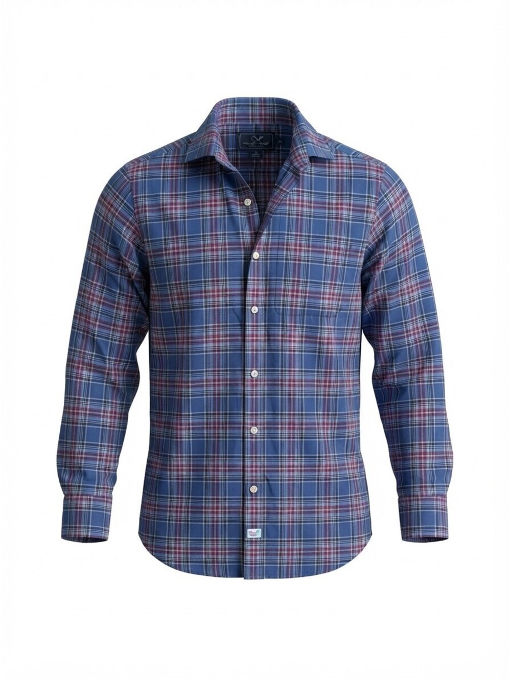 Vineyard Vines Murray Shirt Blue Plaid 100% Cotton Long Sleeve Button-Down XS